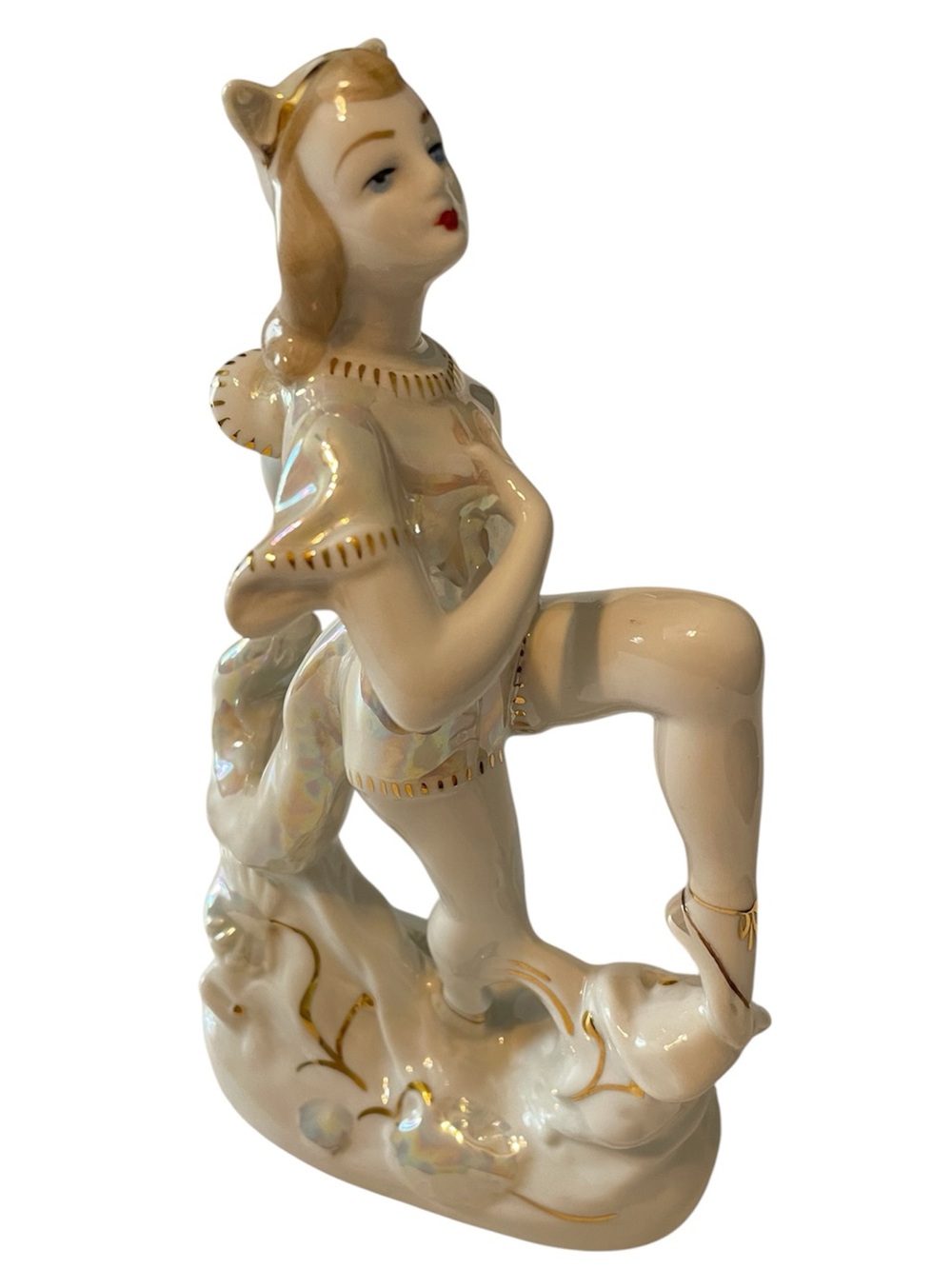 SOVIET PORCELAIN BALLERINA FIGURINE VERBILKI EXCELLENT CONDITION RARE
